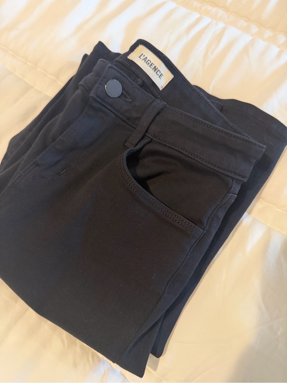 L’AGENCE High-Rise Black Flared Women's Jeans - Picture 4 of 6